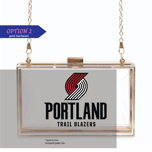 Portland Trail Blazers Clear Acrylic Clutch - Picture 2 of 2